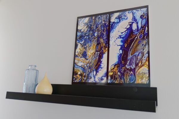 Tableau Diptyque PVC Icebergs Fond Noir